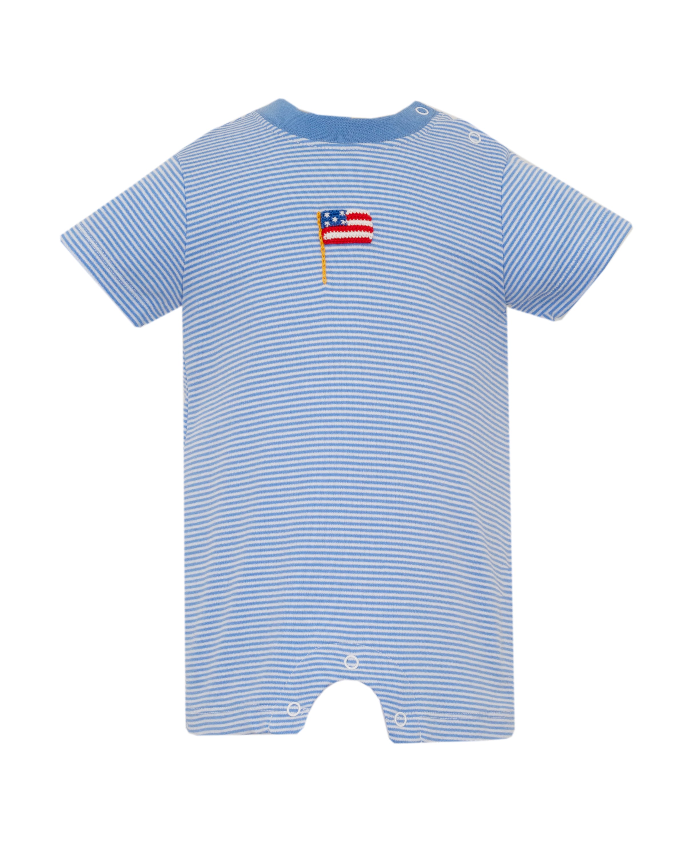 Flags - Periblue knit stripe boy's romper