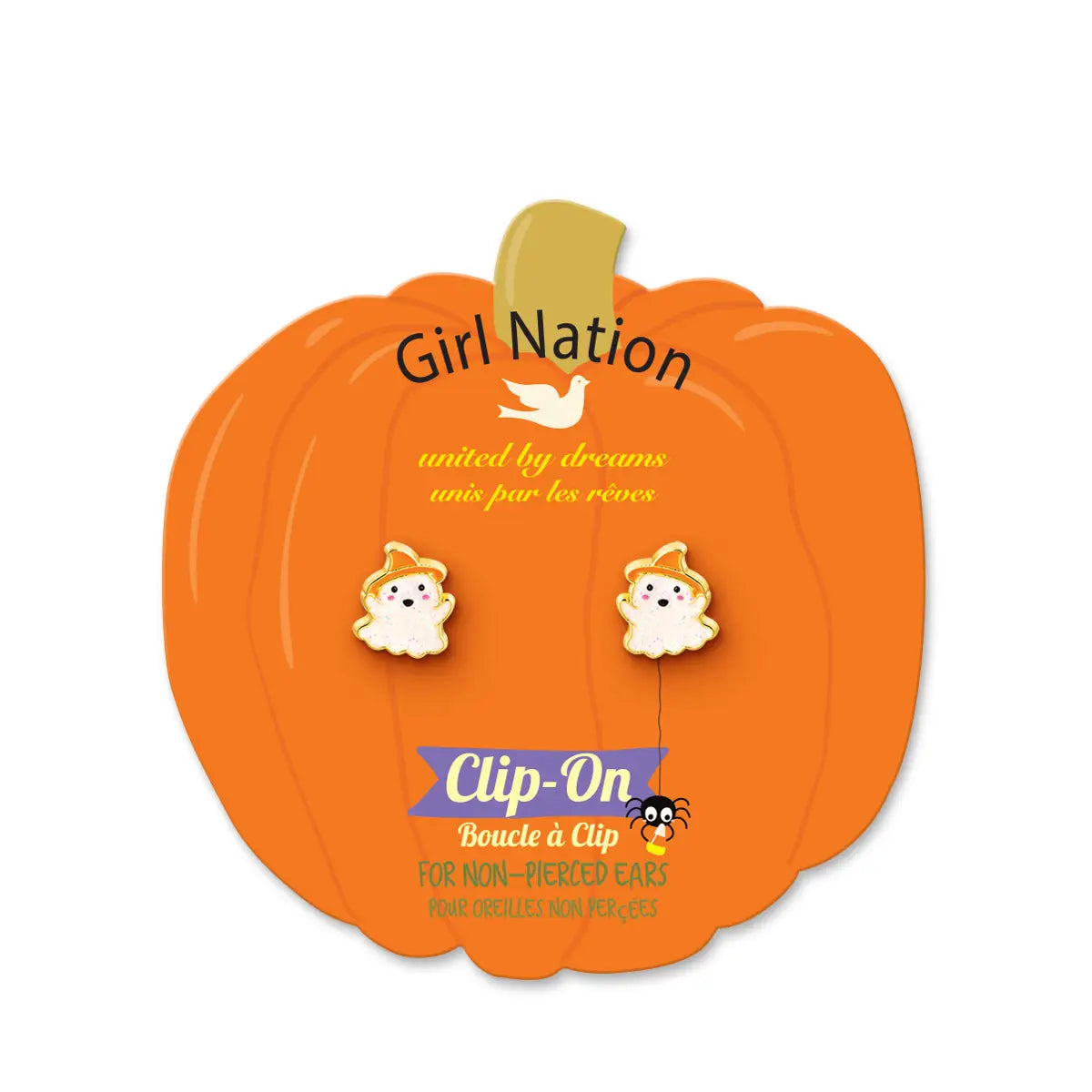 Glitter Ghost | Clip On Earrings