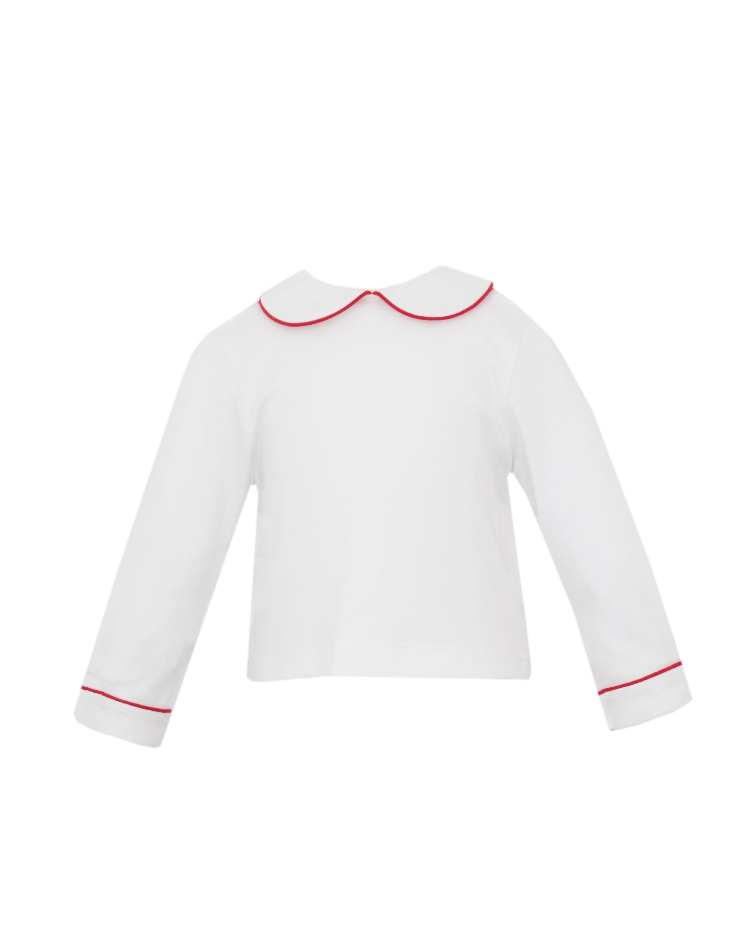 Peter Pan Knit Shirt | Red Pipping