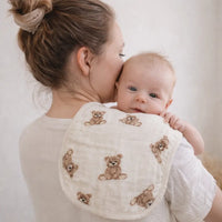 Bamboo Muslin Burp Cloth Set 2-Pack | Teddy/Taupe