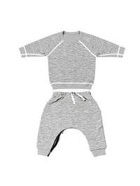 Fleece Sweatsuit || heather grey