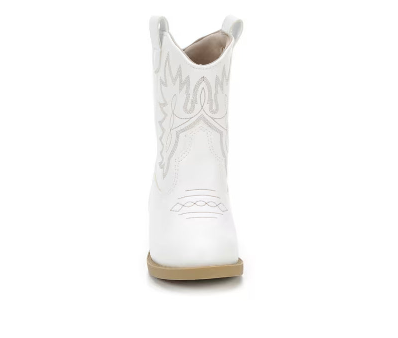 White Western Boot