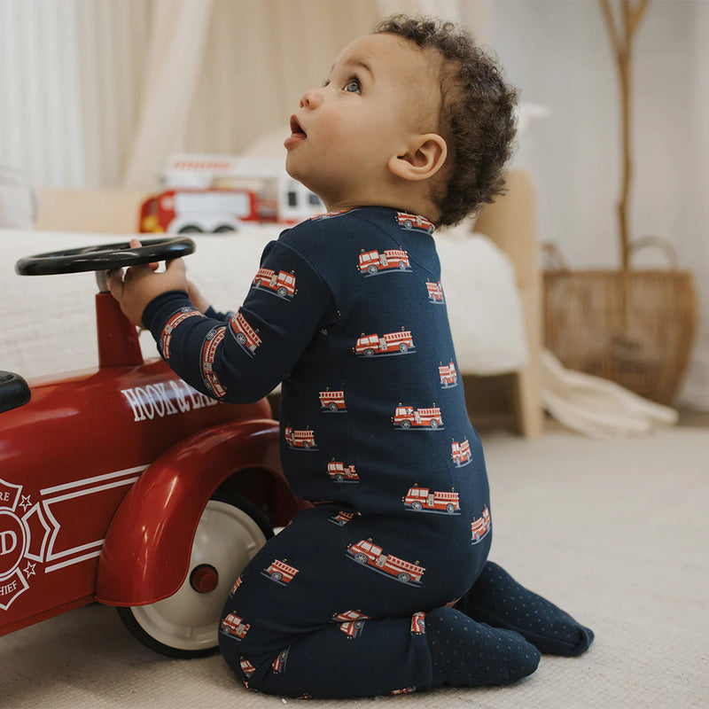 Fire Truck Print Convertible Sleeper
