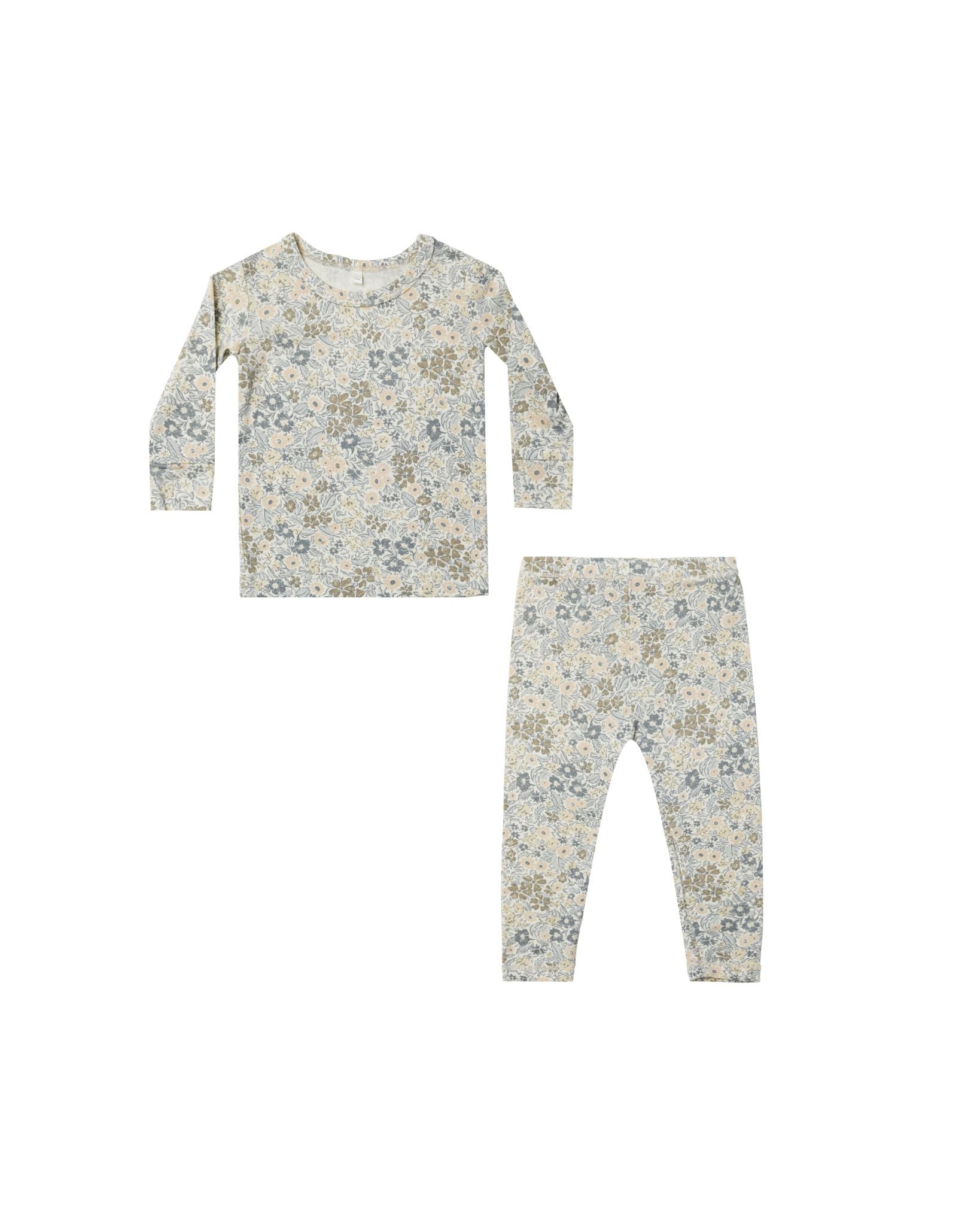 bamboo pajama set - winter garden