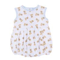 Sweet Golden Print Bubble - Light Blue