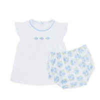 Dreamy Hydrangeas Ruffle Diaper Cover Set