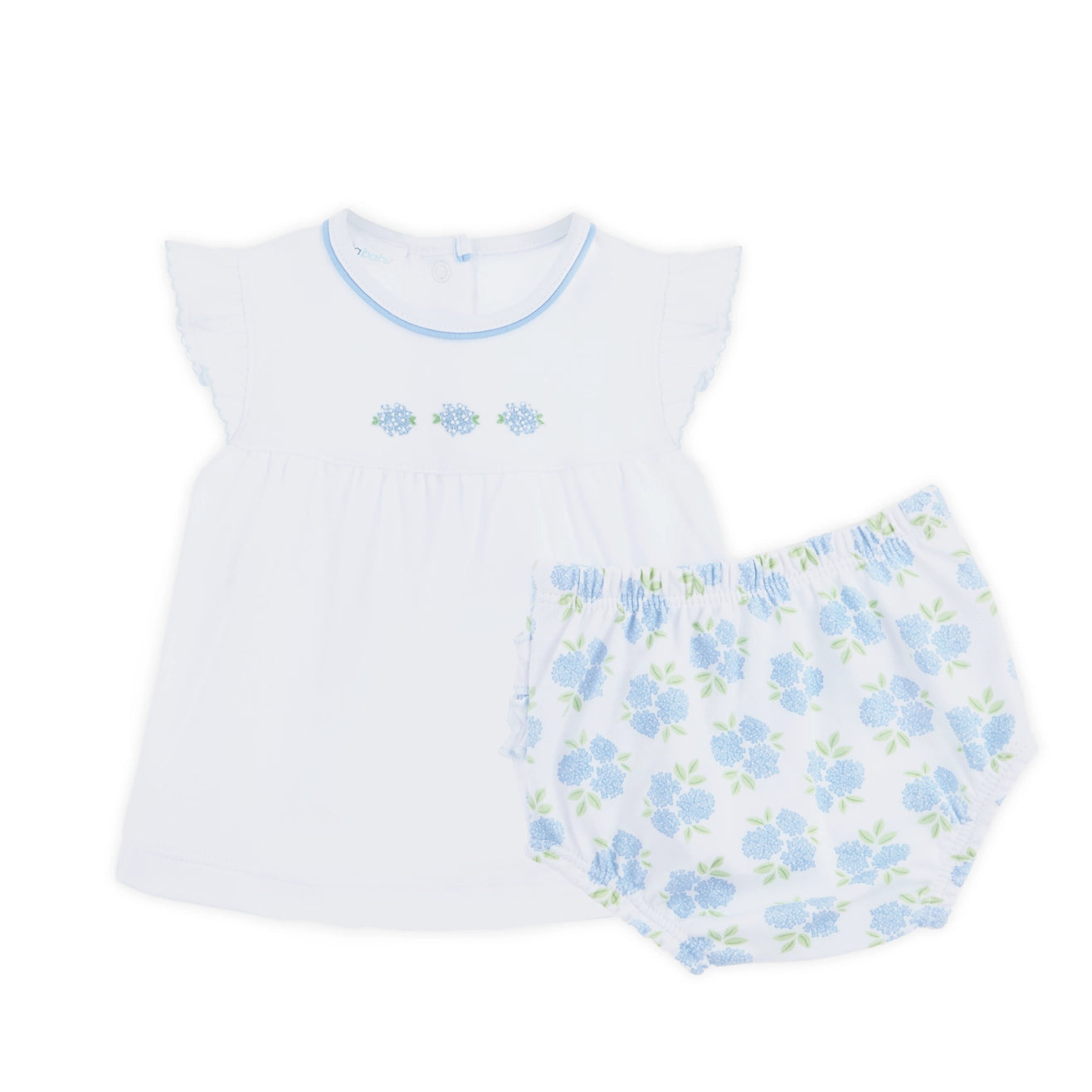 Dreamy Hydrangeas Ruffle Diaper Cover Set