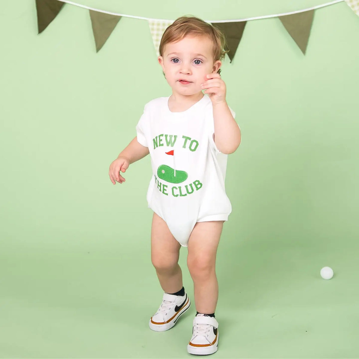 New To the Club Patch Romper