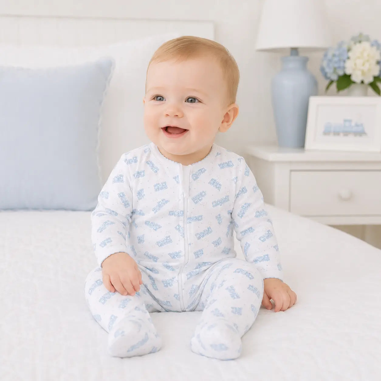 Choo Choo Train Print Zip Playsuit