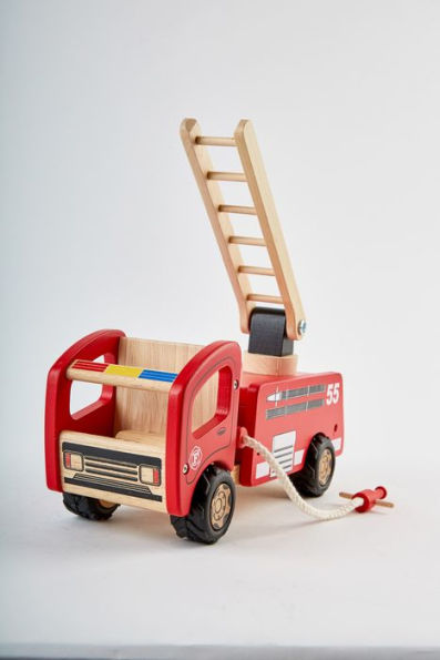 Wood Fire Engine with Raise up ladder
