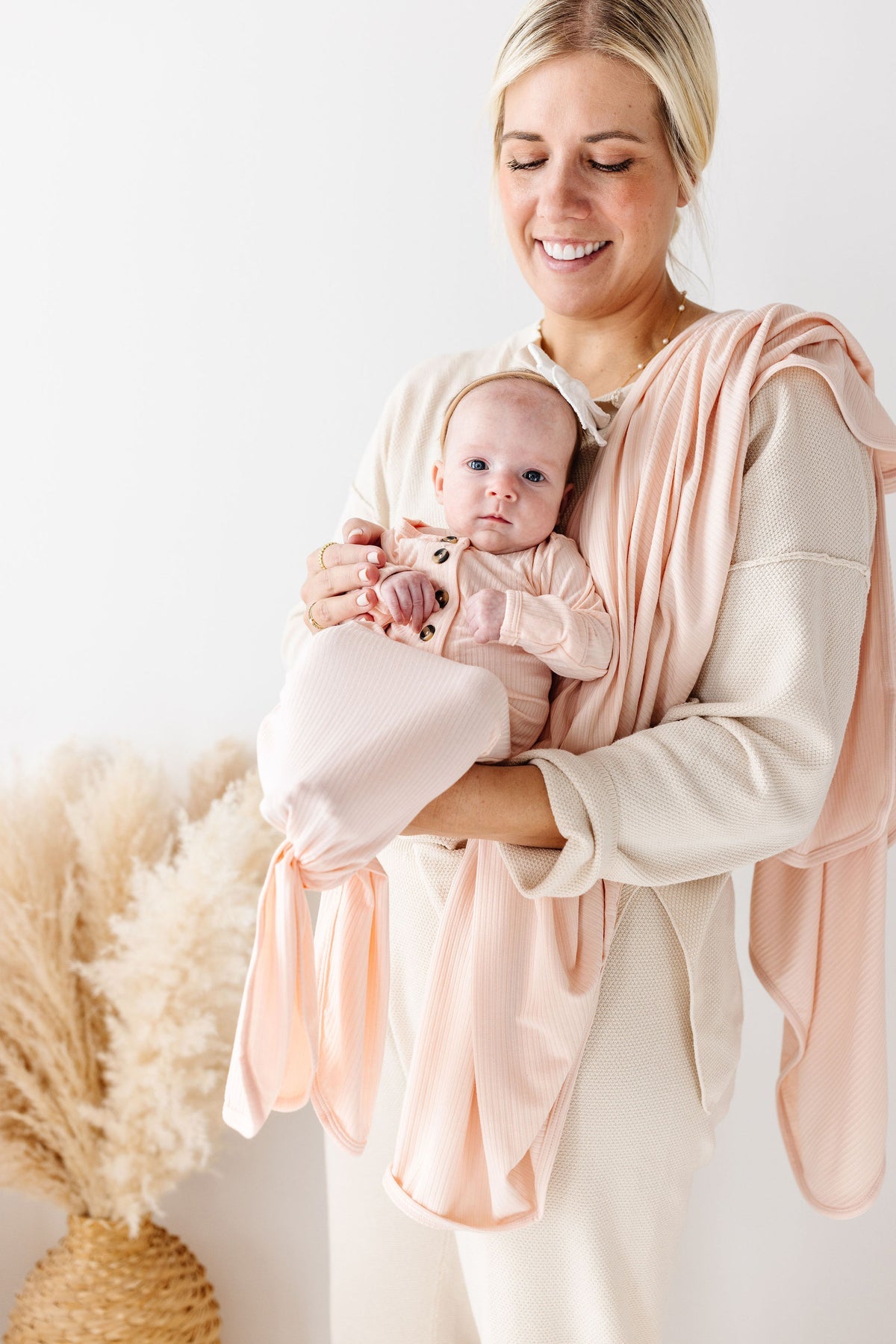 Rosie Ribbed Knotted Gown | NB-3M