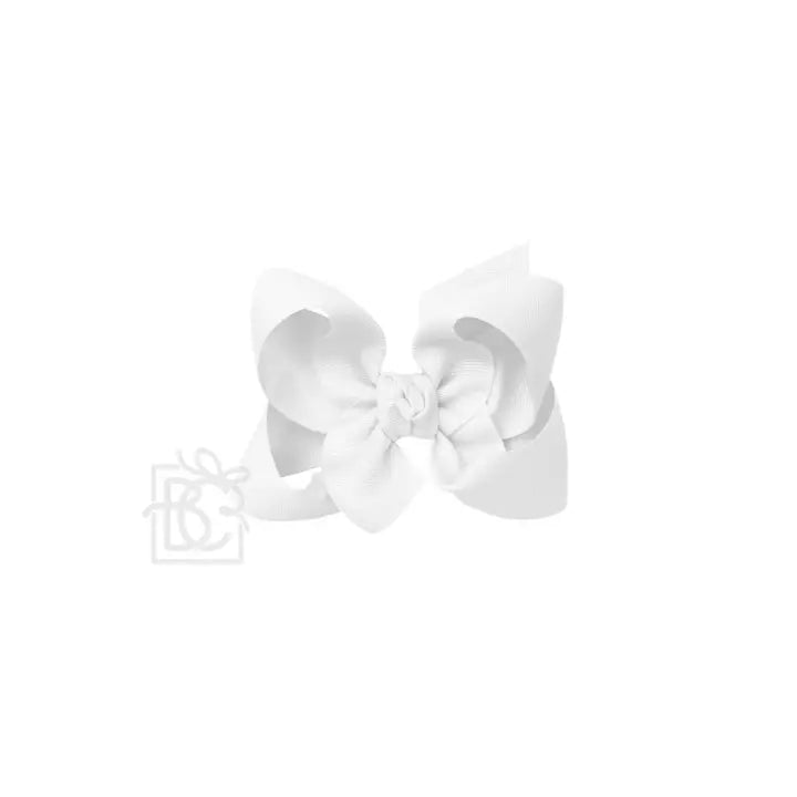 4.5" Signature Grosgrain Bow | White