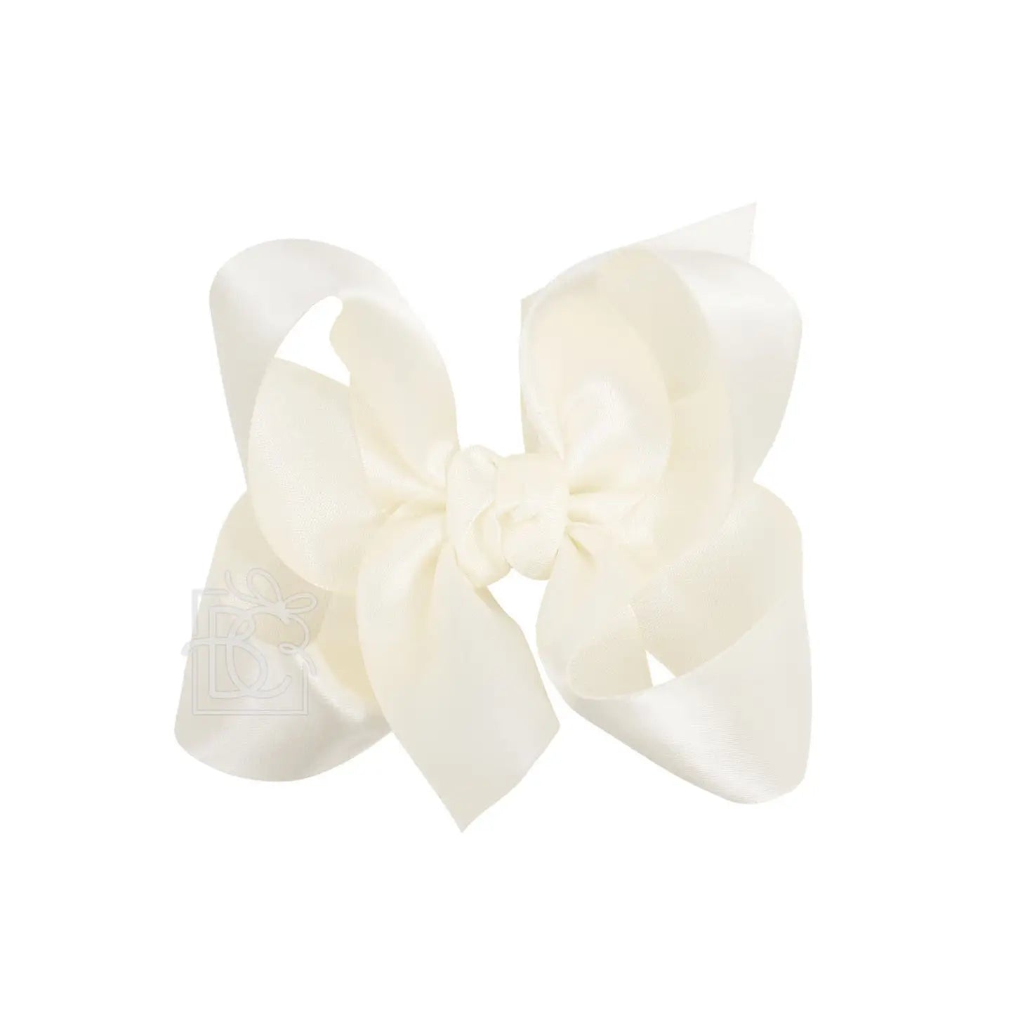 4.5"  Satin Double Knot Bow | Antique White