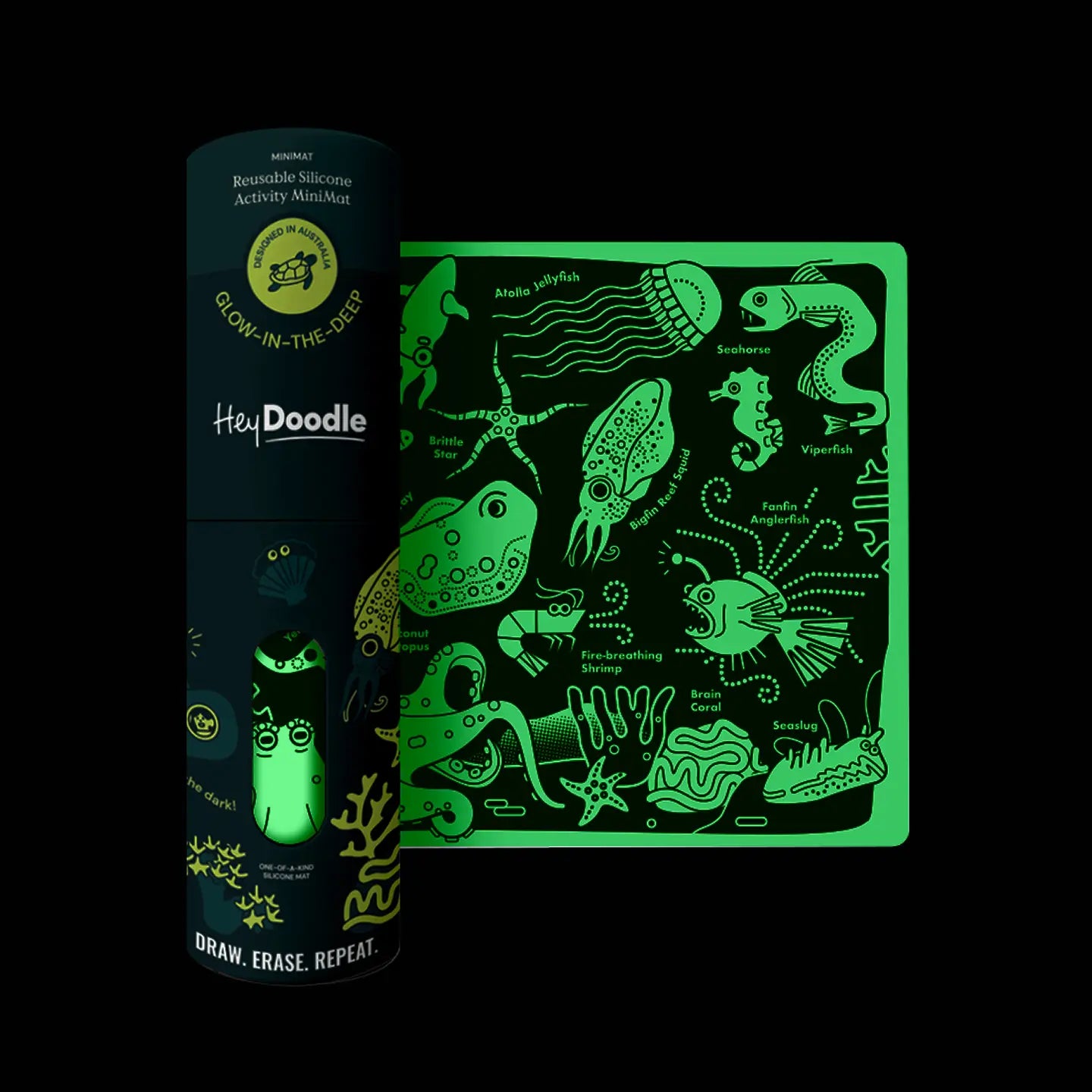 Glow-in-The-Deep Mini Coloring & Doodle Mat