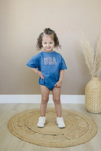 USA Daisy Oversized Romper | Blue