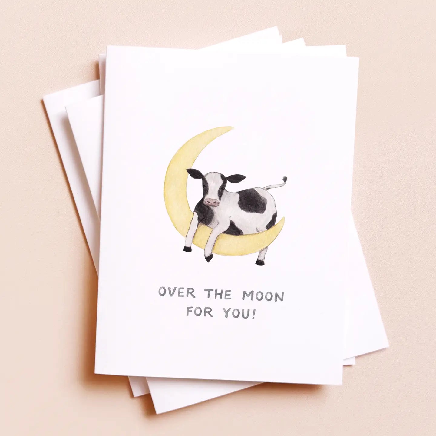 Over the Moon Baby Card