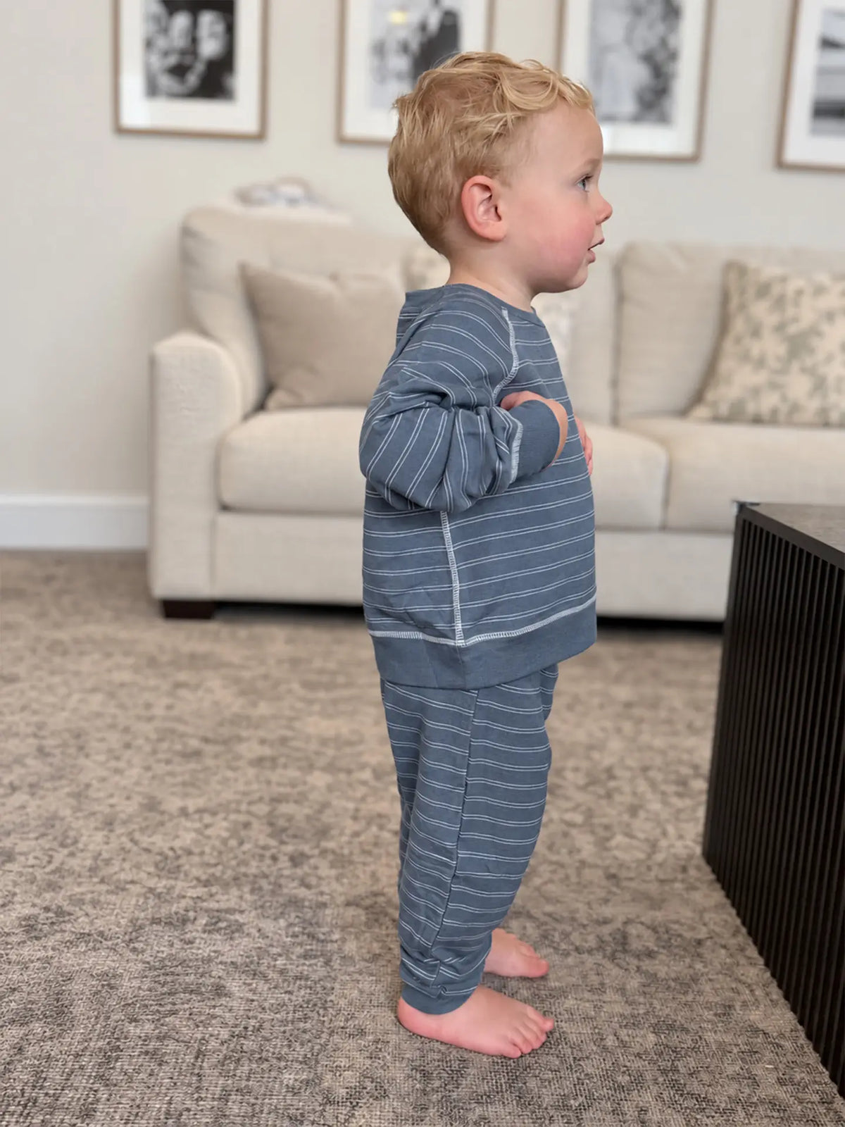 Fleece Sweatsuit || stripe