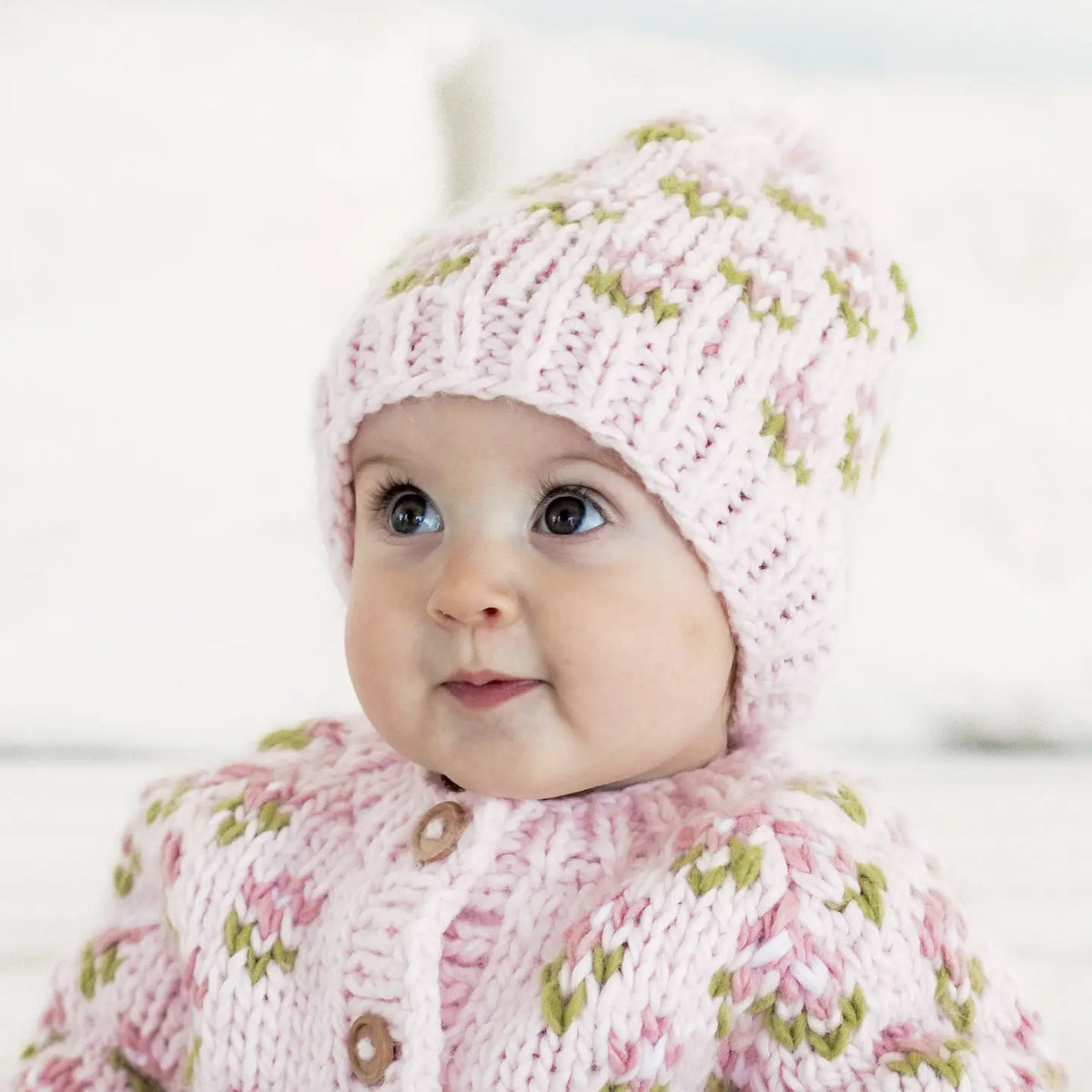 Bitty Blooms Blush Beanie
