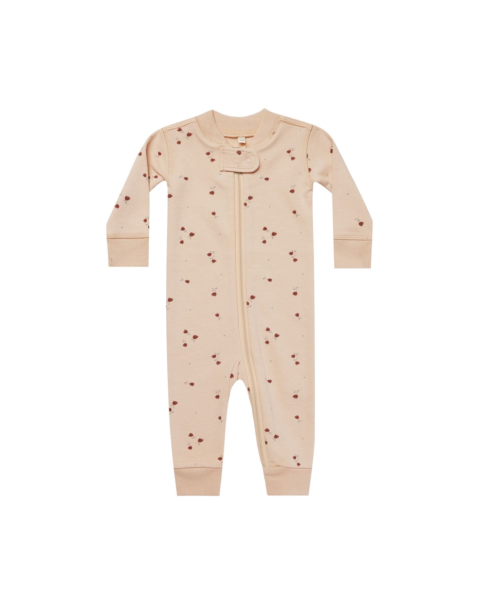 zip long sleeve sleeper - tulips