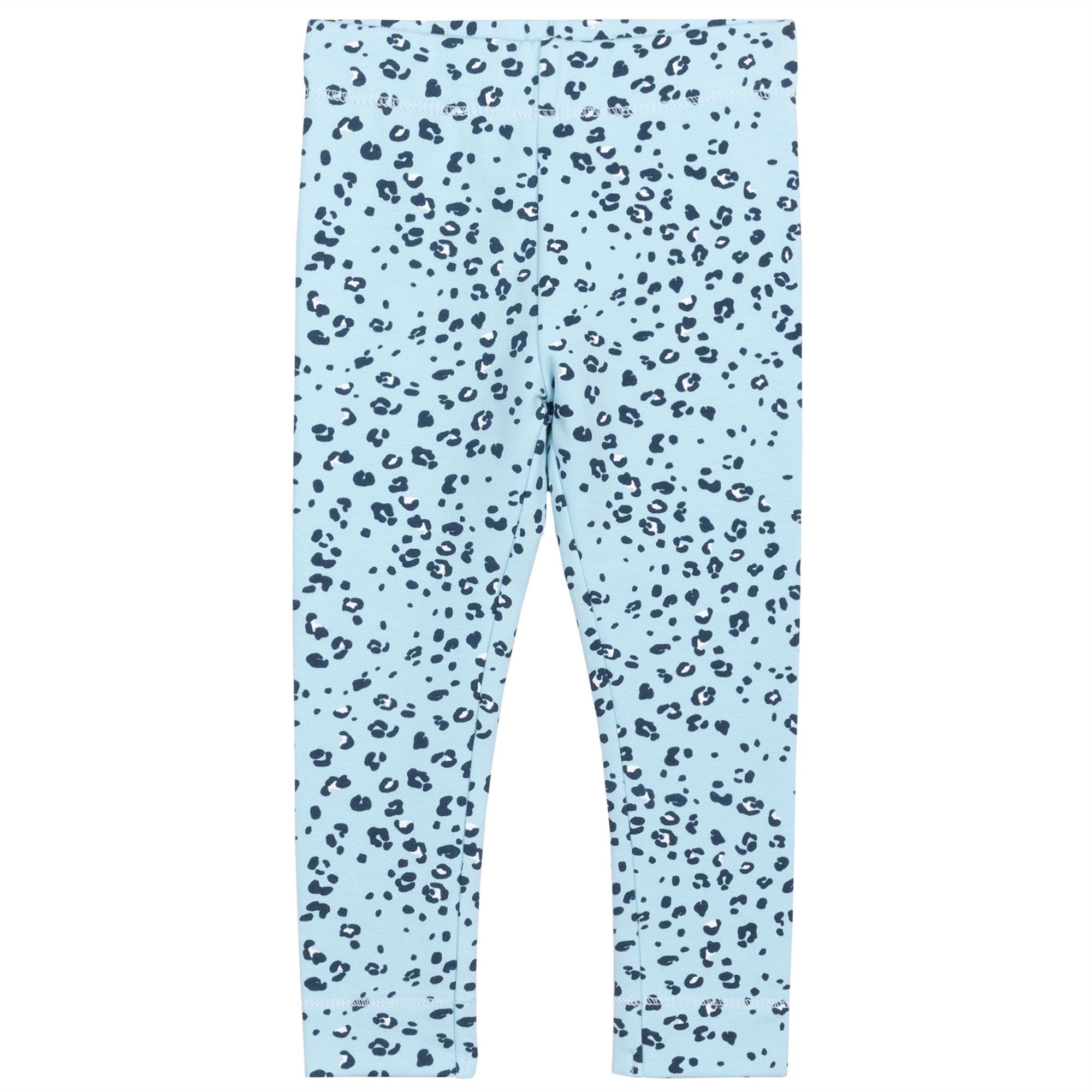 Leopard Fleece Leggings - Angel Blue
