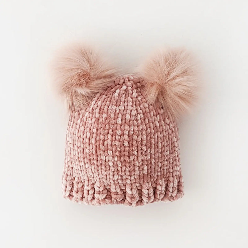 Rosy Chenille Beanie