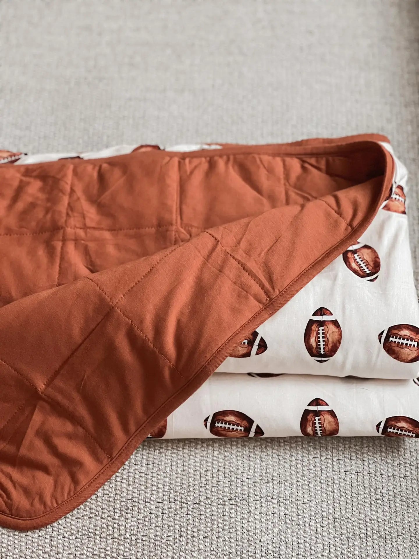 Football Print Bamboo Blanket