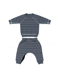 Fleece Sweatsuit || stripe