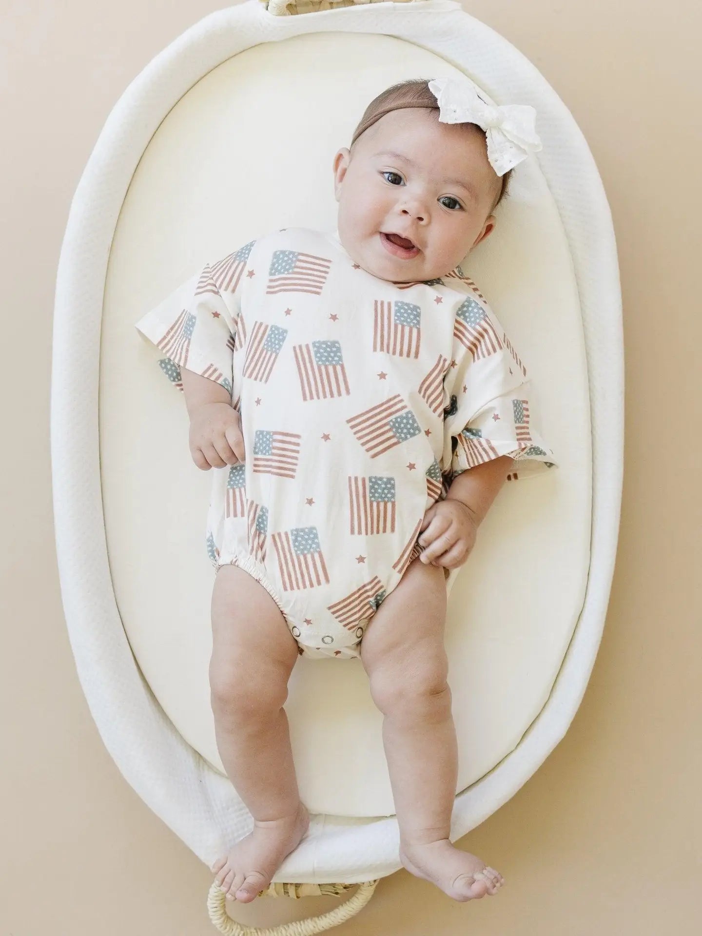 Flag Print T-Shirt Romper