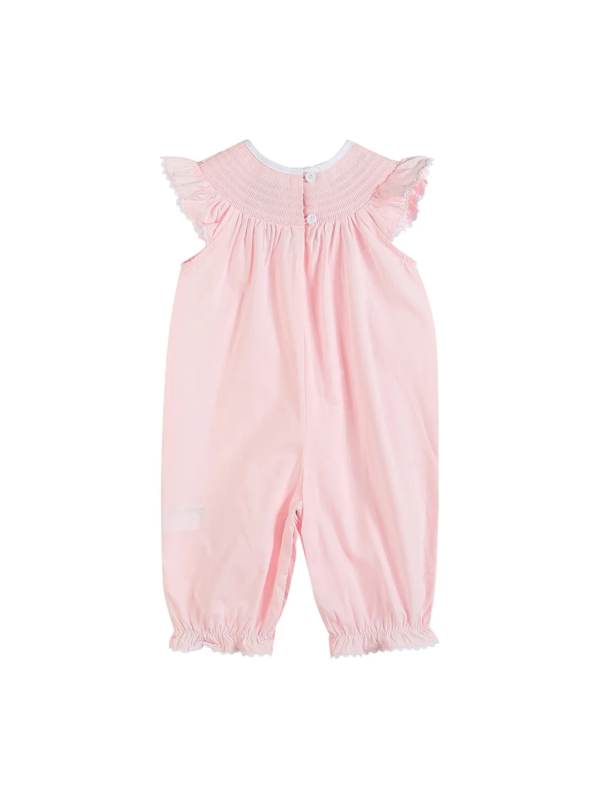 Light Pink Easter Bunny Smocked Baby Playsuit