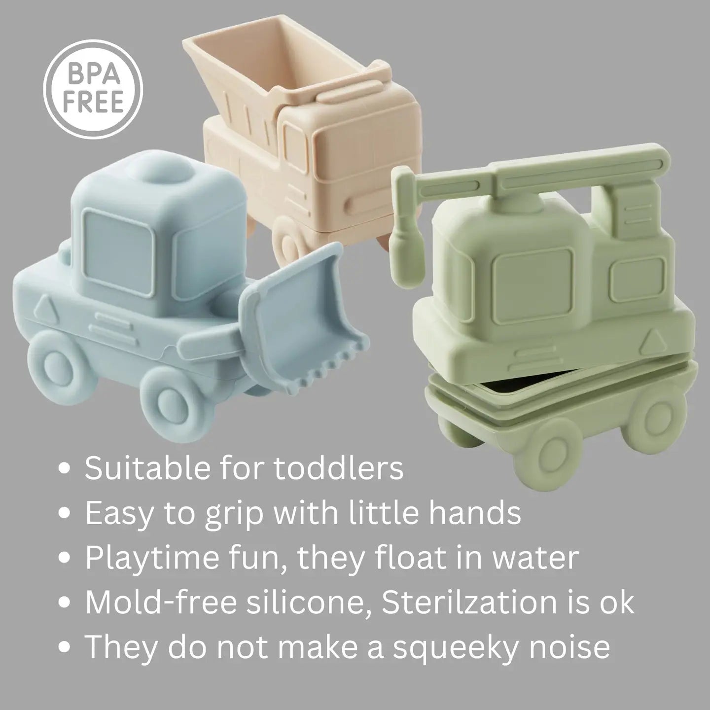 Construction Water Bath Toy Set | Mold Free
