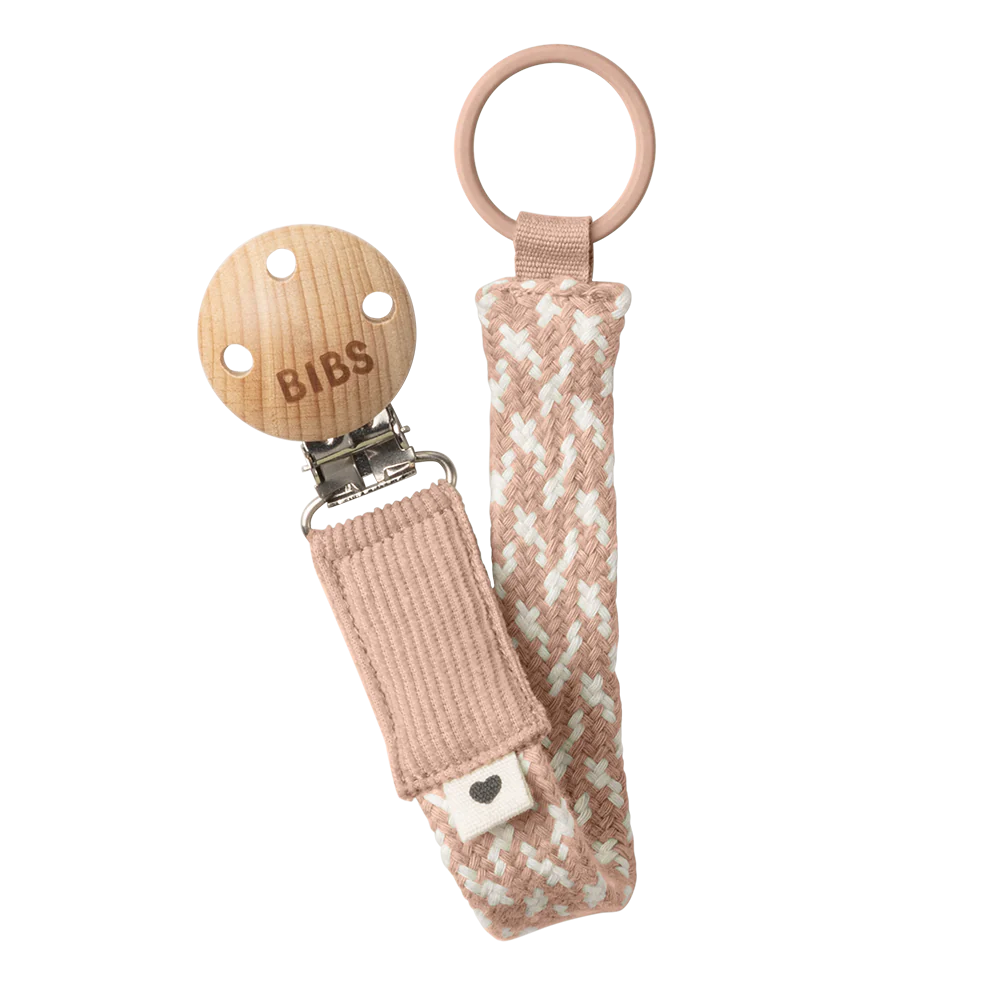 Pacifier Clip - Blush/Ivory
