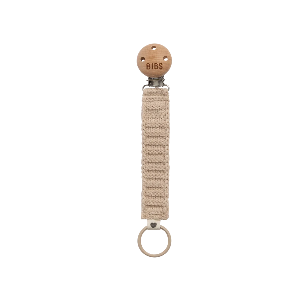 Pacifier Clip Knitted - Vanilla
