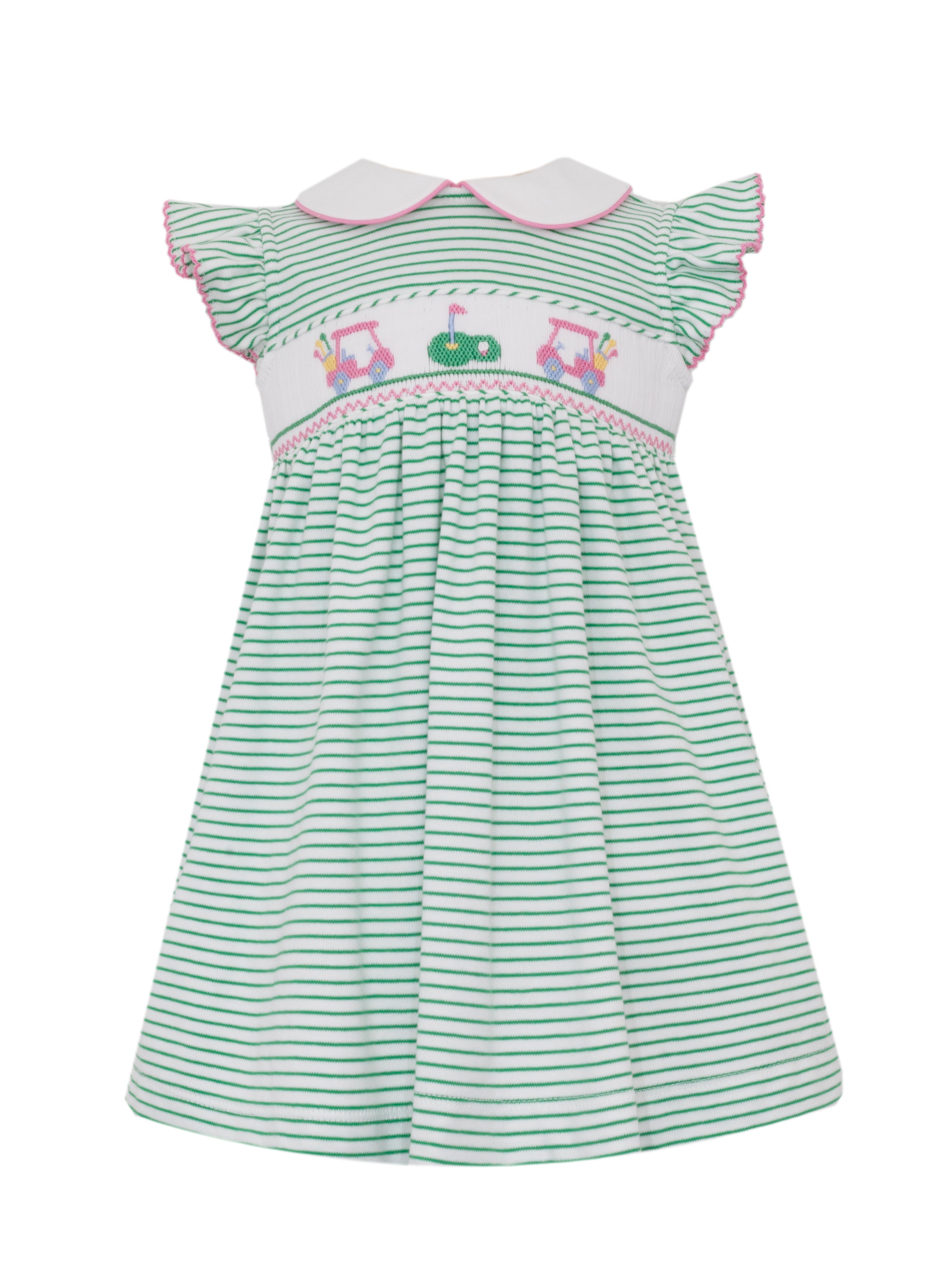 Green Stripe Golf Dress