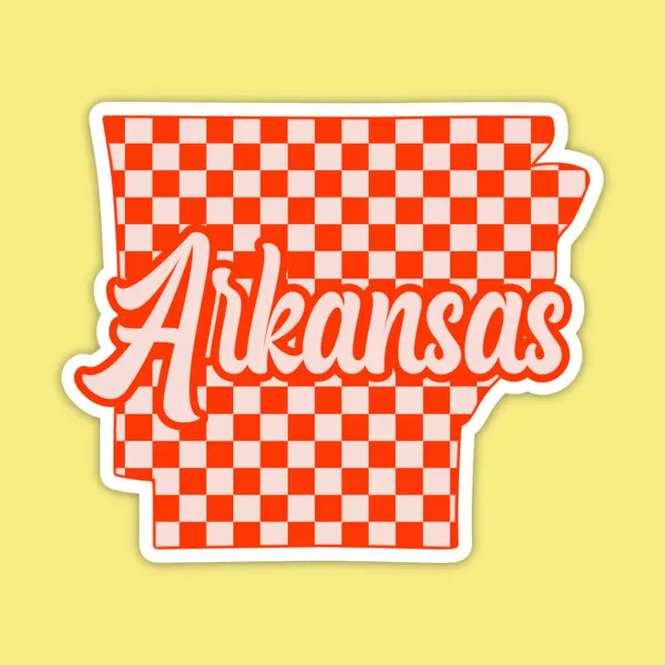Arkansas Sticker - Red Checker
