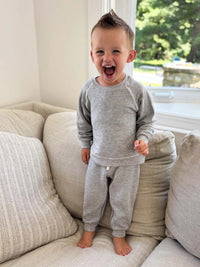 Fleece Sweatsuit || heather grey
