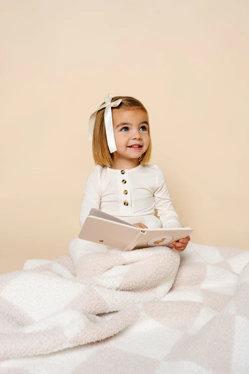 Chenille Blanket - Dune Check| Small