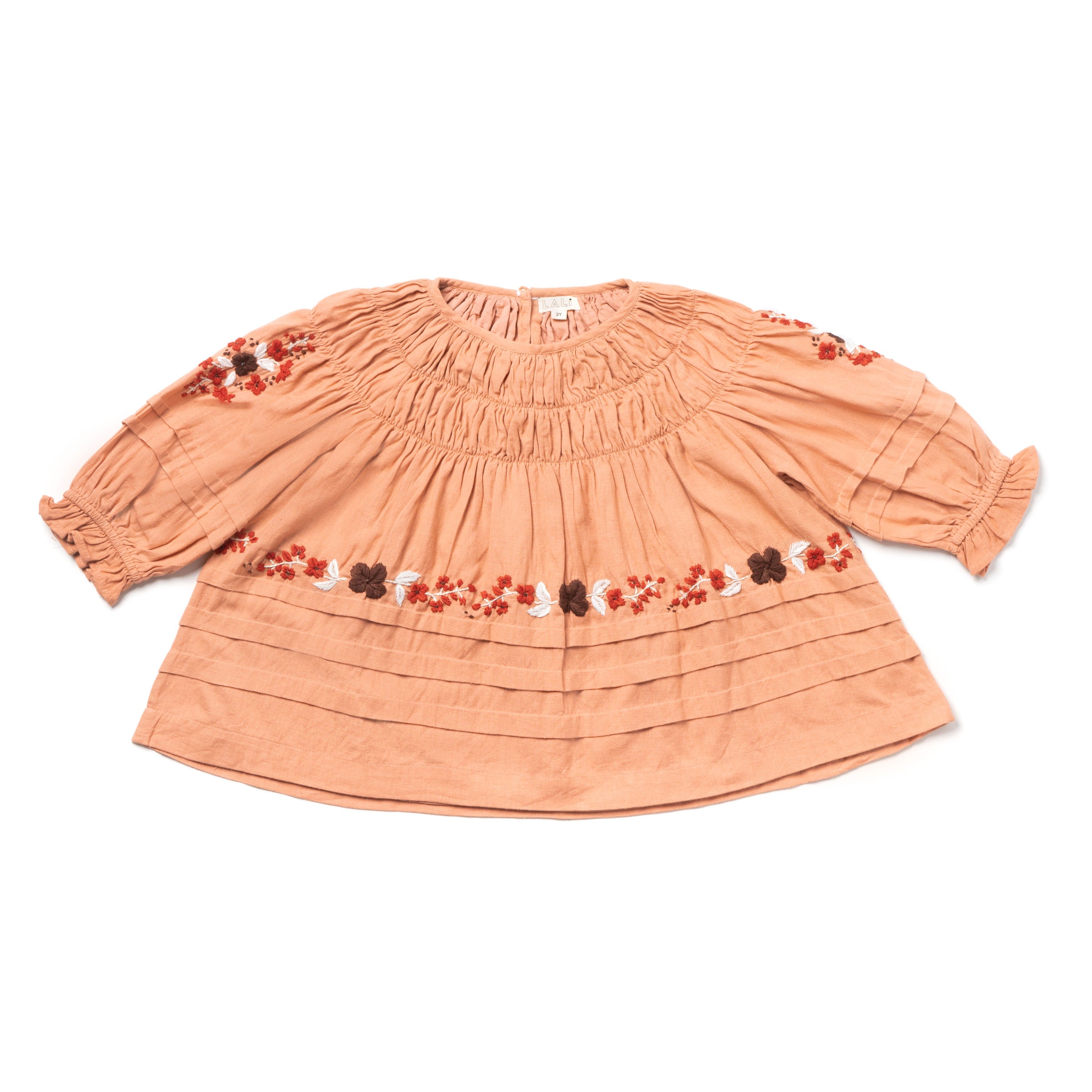Tulip Dress | Rose Embroidery