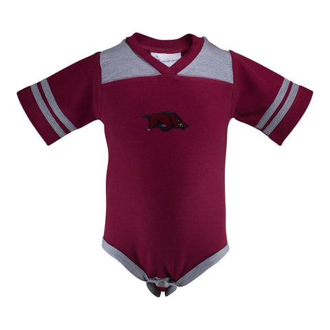 Razorback Football Onesie | Crimson & Heather