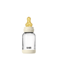 BIBS Baby Glass Bottle Complete Set - 4oz | Ivory
