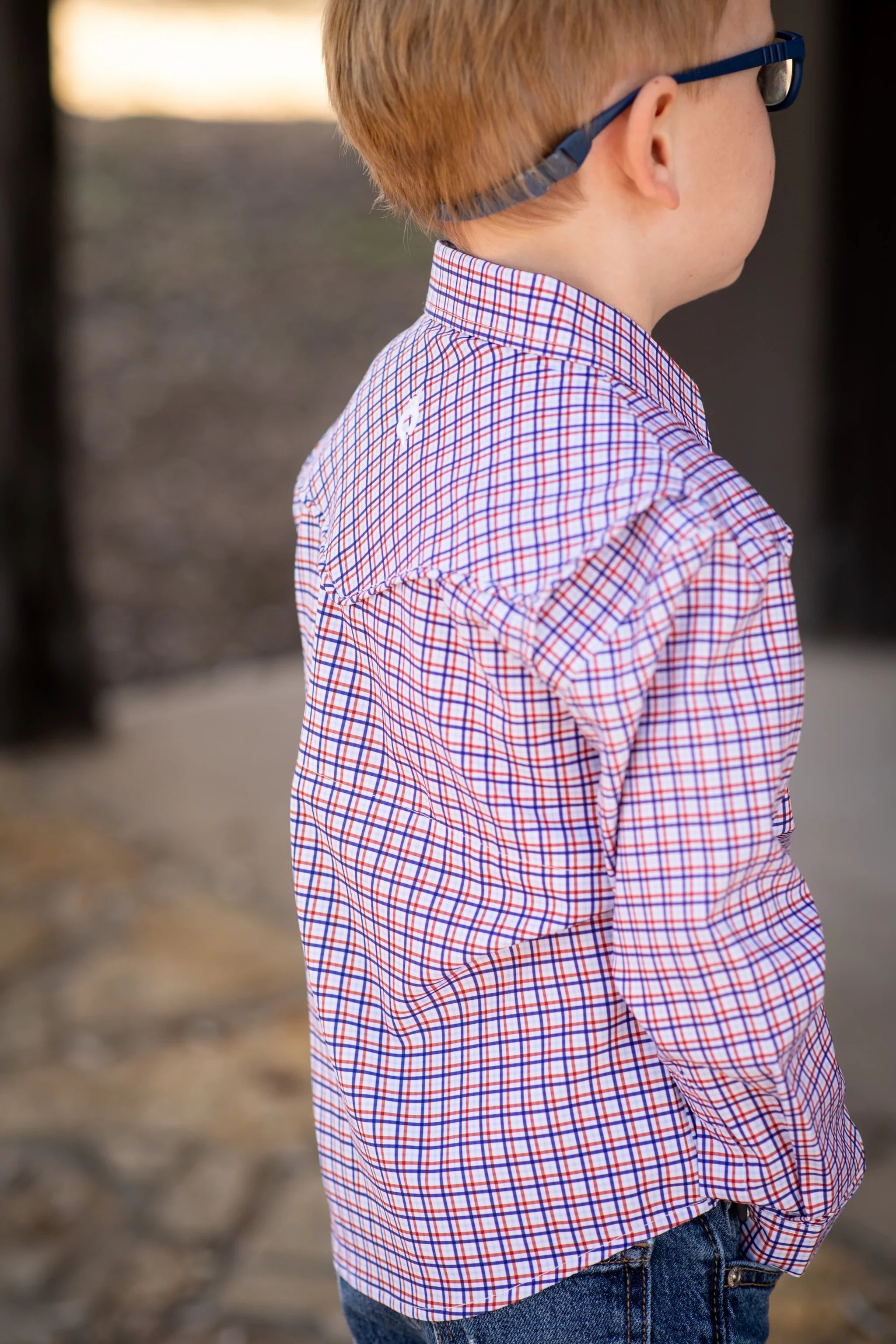 Trinity Plaid Pearl Snap Long Sleeve Shirt