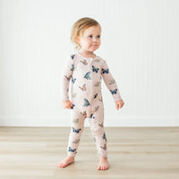 Zippered Romper || Blush Butterfly