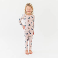Long Sleeve Pajamas || Blush Butterfly