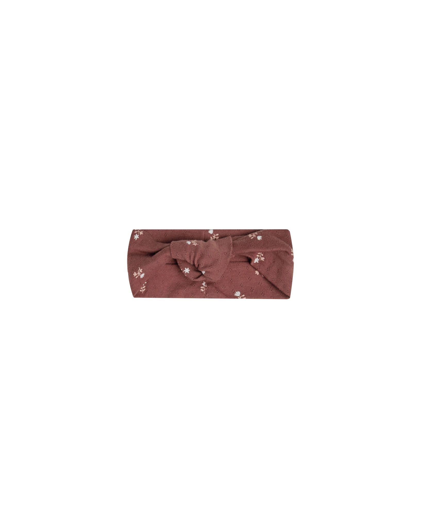 knotted headband - plum fleur