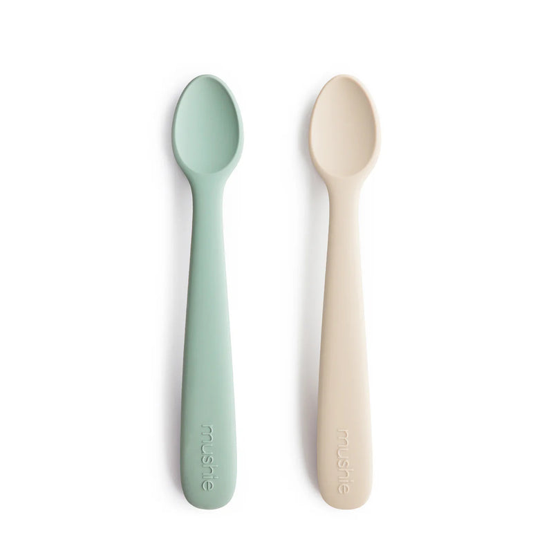 Silicone Feeding Spoons | Cambridge Blue/Shifting Sand