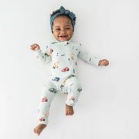 Zippered Romper || City Vehicles