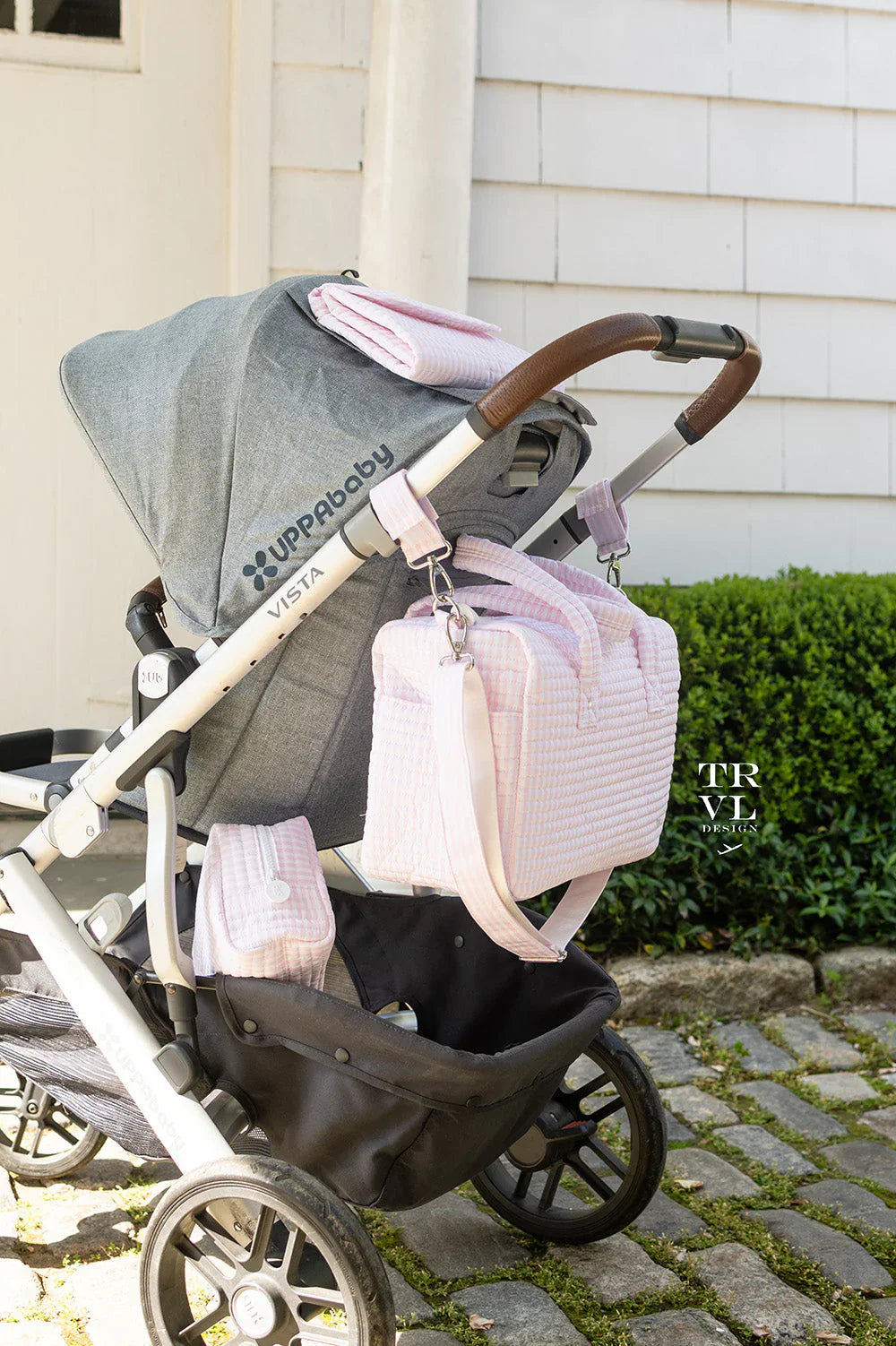 Quilted Stroller Bag | Pimlico Stripe Sand