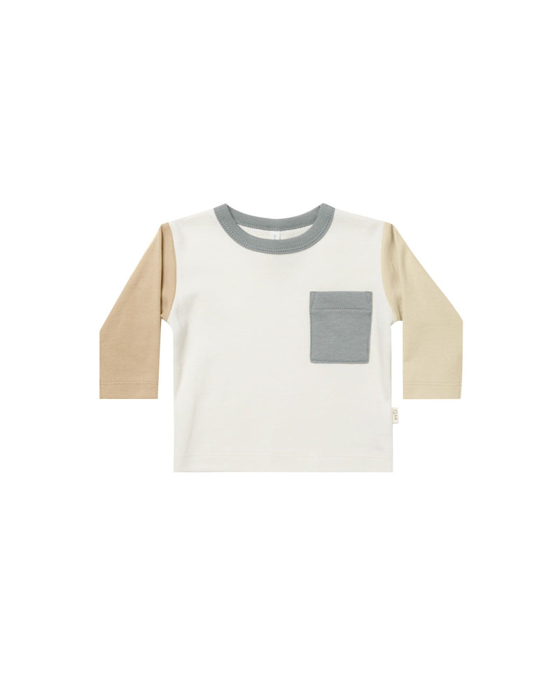 Long Sleeve Pocket Tee - Color Block