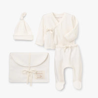 White Velour Welcome to the World Set - NB