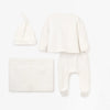 White Velour Welcome to the World Set - NB
