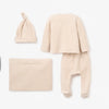 Taupe Velour Welcome to the World Set - NB